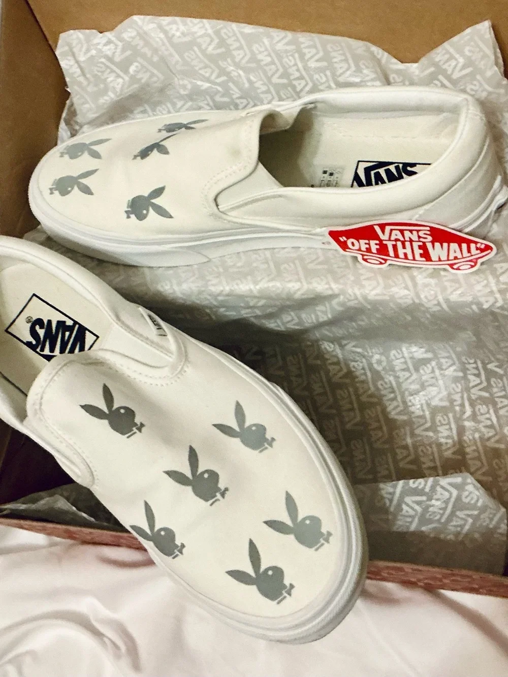 Playboy Vans, Slip-On Sneakers Reflective iconic Bunny
